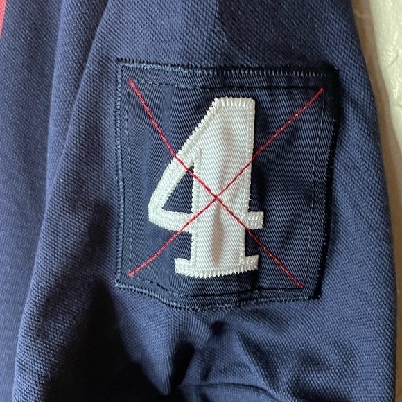 England Victorious Navy Short Sleeve‎ Polo Embroidered Patches NWT Y2K  Medium - Picture 6 of 11